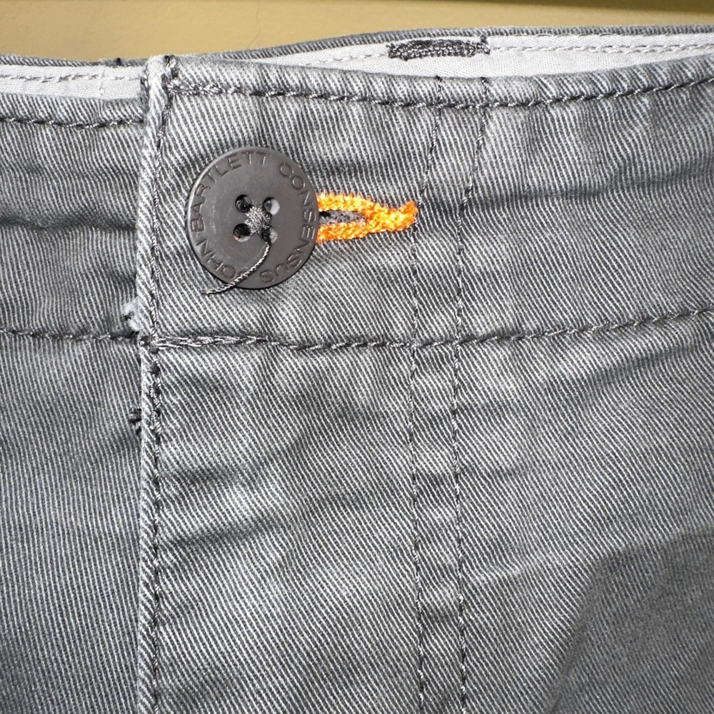 John Bartlett Consensus Men's Gray Chino Shorts Size 40 Cotton Flat Front Casual - Picture 3 of 9